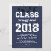Klasse des Silver and Blue Grad Party 2018 Einladung (Vorderseite)