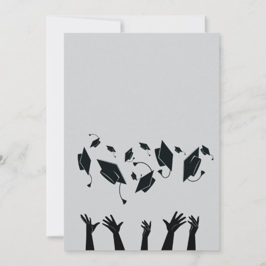 Klasse des Silver and Blue Grad Party 2018 Einladung (Rückseite)