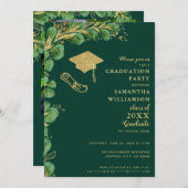 Klasse des Smaragdgrünen und goldenen Abschlusses  Einladung (Vorne/Hinten)