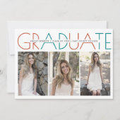 Klasse des Terrakotta-Fotos 2023 und des aquamarin Einladung (Vorderseite)