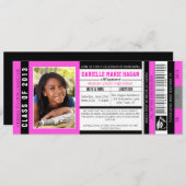 Klasse des VIP-Eintrittsscheins für Abschluss 2013 Einladung (Vorne/Hinten)