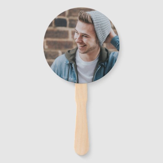 Klasse des weißen Konfetti-Graduate-Fotos 2024 Fächer (Rückseite)