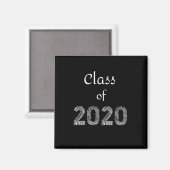 Klasse des weißen Magneten mit 2020 Buchstaben Magnet (Vorderseite/Rückseite)