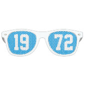 Klasse des Wiedersehen Blue White Retro der High S Partybrille (Vorderseite)