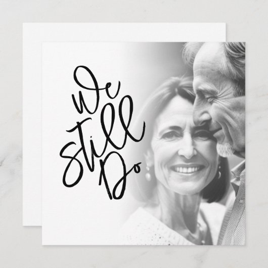 Klasse, die wir noch machen Vow Renewal Party Foto Einladung (Vorne/Hinten)