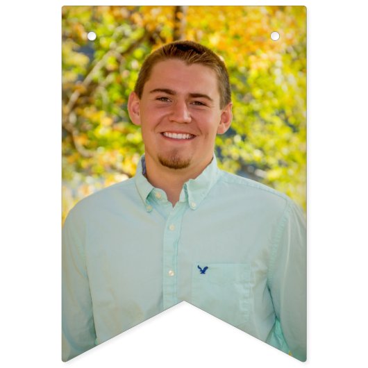 Klasse | Editable Orange | Foto Abschluss Wimpelkette (Zweite Fahne)