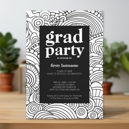Klasse eines beliebigen Jahres - Graduation Party Einladung