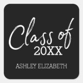 Klasse eines beliebigen Jahrgangs Quadratischer Aufkleber (Vorderseite)