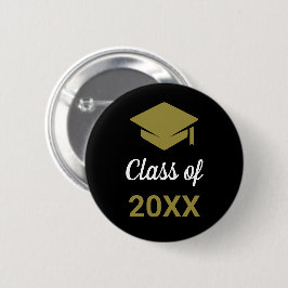 Klasse eines Glückwunschs Grad Graduation Cap Button