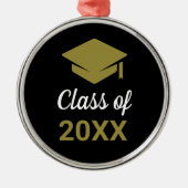 Klasse eines Glückwunschs Grad Graduation Cap Ornament Aus Metall (Vorne)