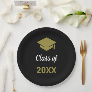 Klasse eines Glückwunschs Grad Graduation Cap Pappteller