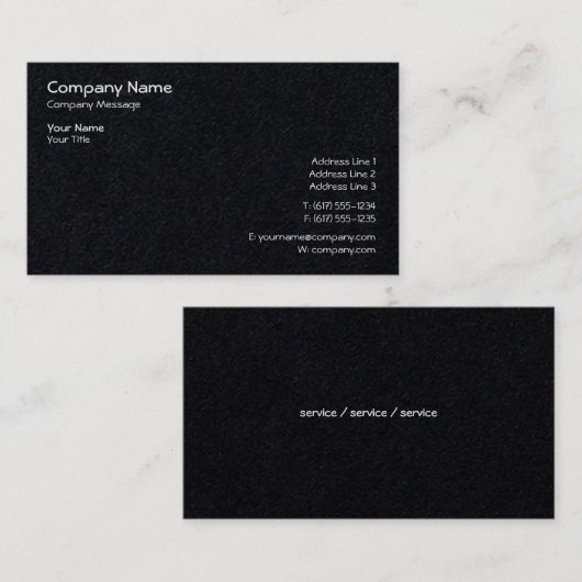 Klasse einfach visitenkarte (Vorne/Hinten)