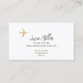 Klasse Einfache Visitenkarte für einen Tour Guide (Vorderseite)