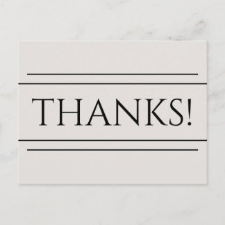Klasse, elegant "DANKE!" Postkarte