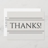 Klasse, elegant "DANKE!" Postkarte (Vorne/Hinten)