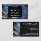 Klasse Elegant Labradorite dunkelblau Visitenkarte (Vorne/Hinten)