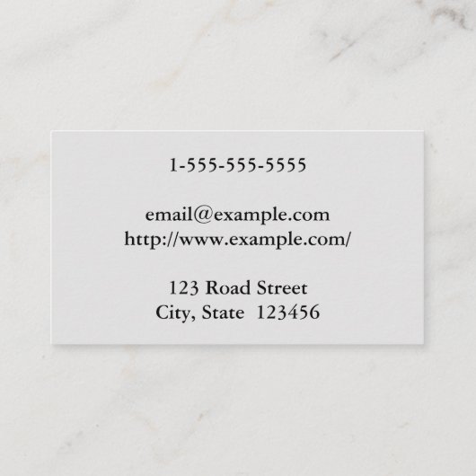 Klasse & elegante Anwaltskarte Visitenkarte (Rückseite)