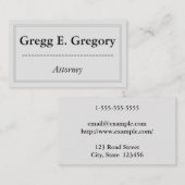 Klasse & elegante Anwaltskarte Visitenkarte (Vorne/Hinten)