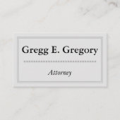 Klasse & elegante Anwaltskarte Visitenkarte (Vorderseite)