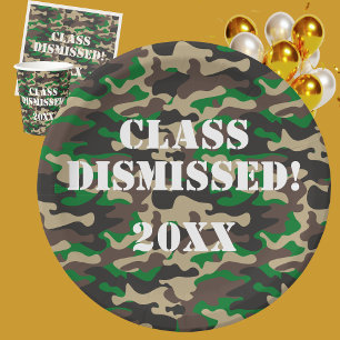 Klasse Entlassene Camouflage Pappteller