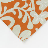 Klasse floral Damask Burnt Orange Muster Fleecedecke (Ecke)