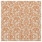 Klasse floral Damask Burnt Orange Muster Stoff (Nahaufnahme)