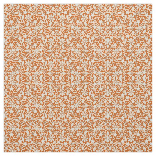Klasse floral Damask Burnt Orange Muster Stoff (Muster)