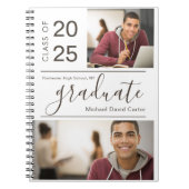 Klasse für 2025-Abschluss-Notebook Notizblock (Vorderseite)