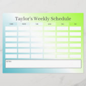 Klasse für blaue grüne Gradienten mit 2-in-1-Budge (Rückseite)