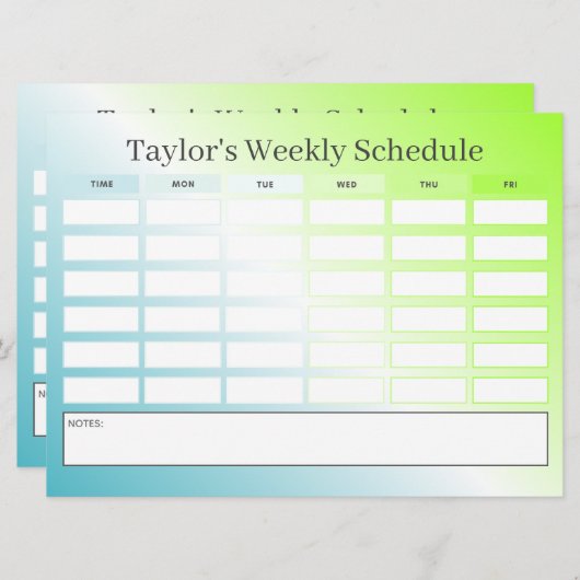 Klasse für blaue grüne Gradienten mit 2-in-1-Budge (Vorne/Hinten)