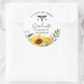 Klasse für das Pflegestudio Sonnenblumenwasser Runder Aufkleber (Tasche)