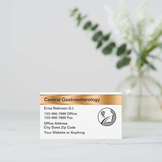 Klasse Gastroenterologe Medical Business Cards Visitenkarte (Stehend Vorderseite)