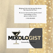 Klasse Glitzer Mixologe Barkeeper Business Card Visitenkarte