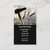 Klasse Glitzy Hairstylist Business Cards Visitenkarte (Vorderseite)