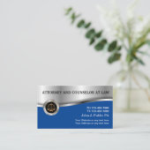 Klasse hoch qualifizierte Anwälte mit juristische Visitenkarte (Stehend Vorderseite)