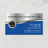 Klasse hoch qualifizierte Anwälte mit juristische Visitenkarte (Vorderseite)