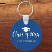 Klasse Jahr und Name - Blau kann Farbe ändern Schlüsselanhänger (Vorderseite)