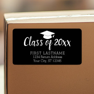 Klasse Jahr und Name - Farbe kann durch Schwarz ve Adressaufkleber