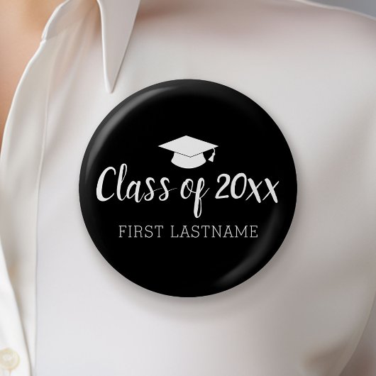 Klasse Jahr und Name - Farbe kann durch Schwarz ve Button