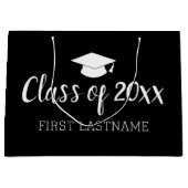 Klasse Jahr und Name - Farbe kann durch Schwarz ve Große Geschenktüte (Vorderseite)