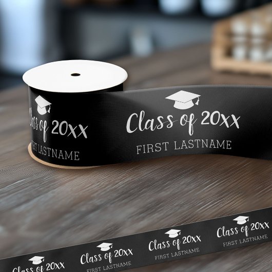 Klasse Jahr und Name - Farbe kann durch Schwarz ve Satinband