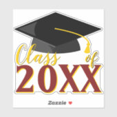 Klasse JEDES COLOR COMBO Abschluss Year Graduate Aufkleber (Blatt)