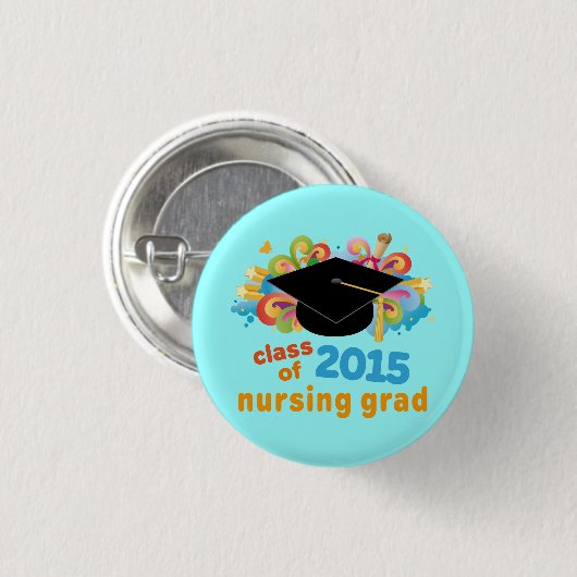 Klasse Krankenpflege-graduierten Buttons 2015 (Vorne & Hinten)