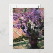 Klasse: Lilacs in einem Fenster Postkarte (Vorne/Hinten)