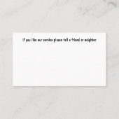 Klasse Luxus-Auto-Service-Taxi Visitenkarte (Rückseite)