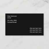 Klasse Luxus-Auto-Service Uber-Treiber Visitenkarte (Rückseite)