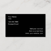 Klasse Luxus-Automotive Black Core Visitenkarte (Rückseite)