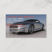 Klasse Luxusautoservice Taxi Business Card