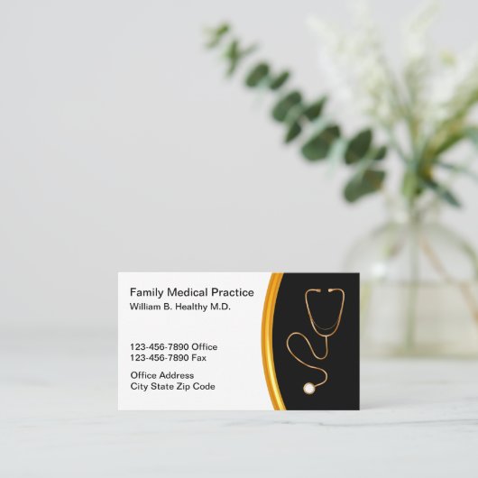 Klasse Medizinischer Hausarzt Visitenkarte (Stehend Vorderseite)