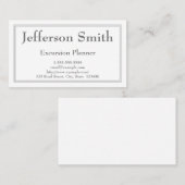 Klasse & Minimal Exkursionsplaner Visitenkarte (Vorne/Hinten)